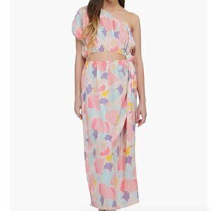 NWT America & Beyond Cotton Candy One Shoulder Dress